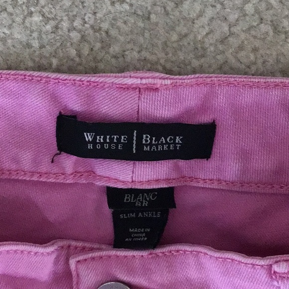WHITE HOUSE BLACK MARKET Pink Jeans - Picture 2 of 4